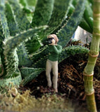 female photographer terra folk pewter figurine